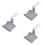 3Pièces Support Casque Silicone Multi-Fixations Robuste 6