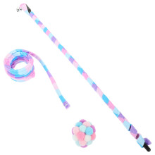 1Set Plush Cat Spring Toy Interactive Stick for Cats