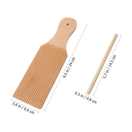 One Set Wooden Gnocchi Board And Rolling Pin For Kitchen Use 1