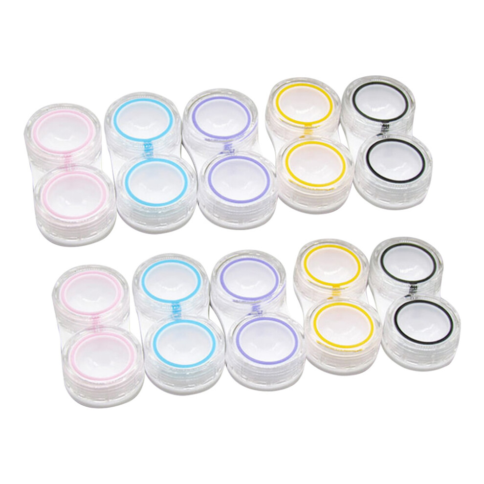 Villcase 15Pcs Assorted Color Lens Cases Portable Lens Holder Safe Material