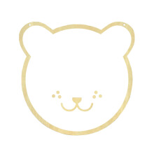 Acrylic Wall Mirror Wooden Frame Hanging Mirror In The Shape Of Bear