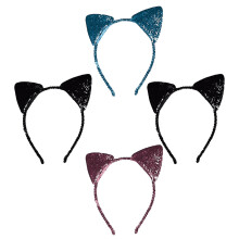 4Pcs Lovely Cat Ear Hairbands Fabric Cosplay Headgear for Party Decor