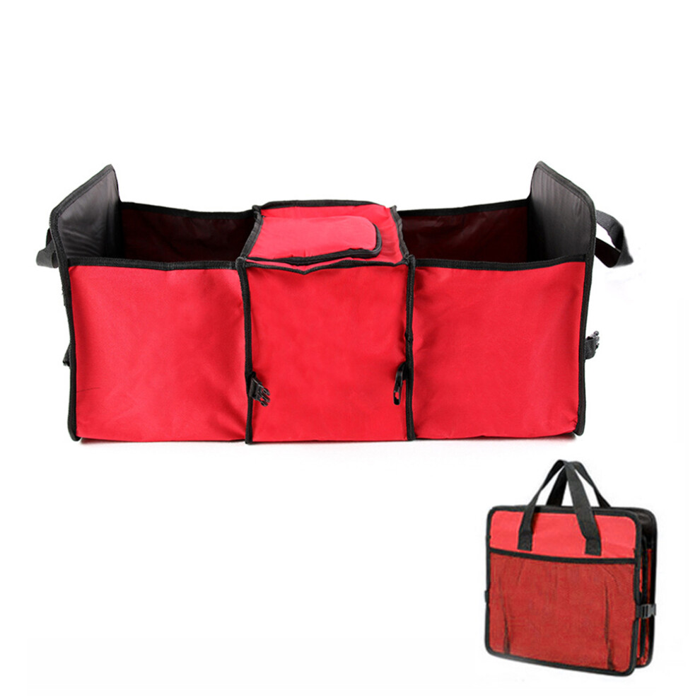 Car Organizer Spacious Stitched Trunk Storage Bag Red 3061700130913