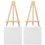 2Sets Delicate White Mini Canvas and Triangle Easel for DIY Art 5