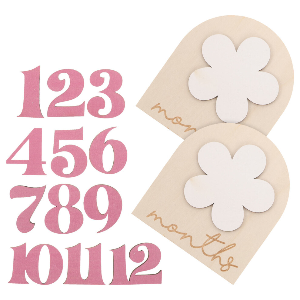 Wood Monthly Milestone Discs Birth Announcement Sign Smooth Polished Plaques For Newborn Growth Recording And Photo Props 3062241817943