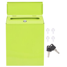 Wall-Mounted Mailbox Household Letter Box Multi-Function Lock Green Suggestion For Home Outdoor Use