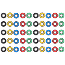 50 Pcs Roller Skate Bearings Wheel Shielded Chrome Steel Skateboard