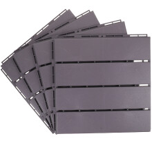 Mlins  4 Pcs Assembled Floor Wall Solar Lights Outdoor Square Rug Grey