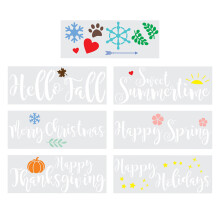 7pcs Reusable Plastic Stencils For Diy Projects Kids Adults