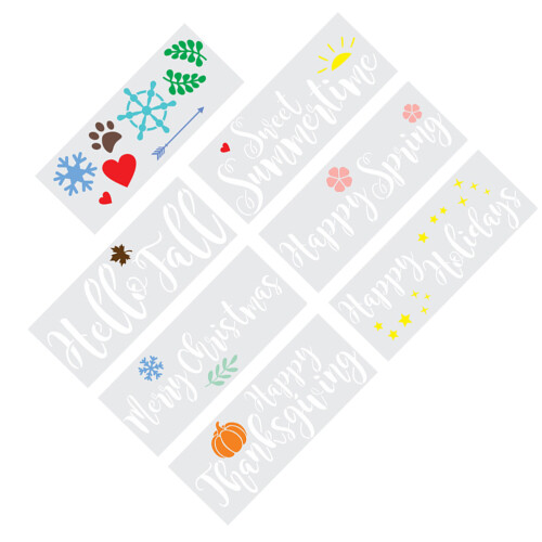 7pcs Reusable Plastic Stencils For Diy Projects Kids Adults 1