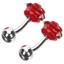 2pcs Flower Shape French Shirt Jewelry Cufflinks For Business Wedding
