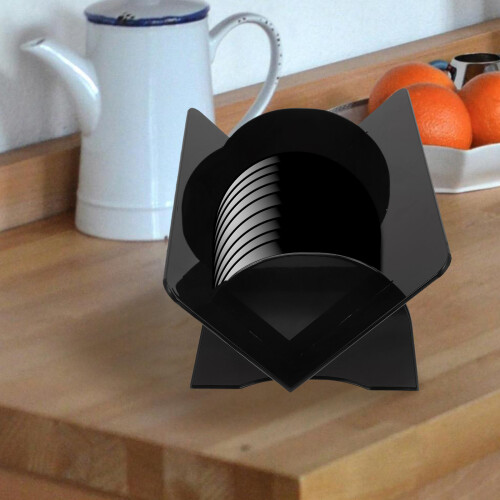 Black Durable Vinyl Record Holder Desktop Rack for Cd Storage 2