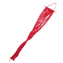 1Pc Handwoven Cotton Rope Red Flowerpot Net Basket Hanging Planter