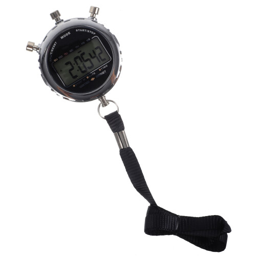 1Pc Durable Waterproof Sports Stopwatch Large Button LCD Chronograph