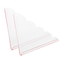 One Pair Transparent Acrylic Self Adhesive Bathtub Sink Splash Guard