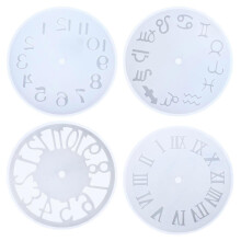4pcs Clock Mold Roman Numerals Constellation Silicone Mold Handmade DIY Molds