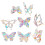 Raindrops  6 Pcs Butterfly Glass Sticker Custom Decal Windows Stickers 3