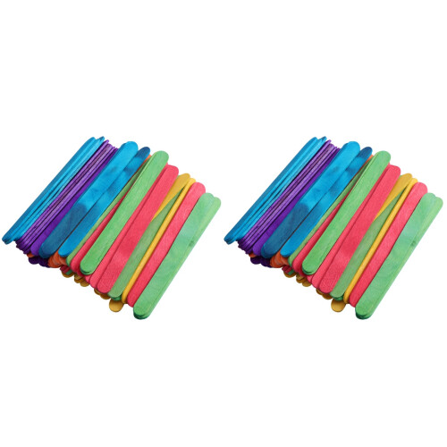 400Pcs Assorted Color Wooden Popsicles Sticks for DIY Ice Cream Making 1
