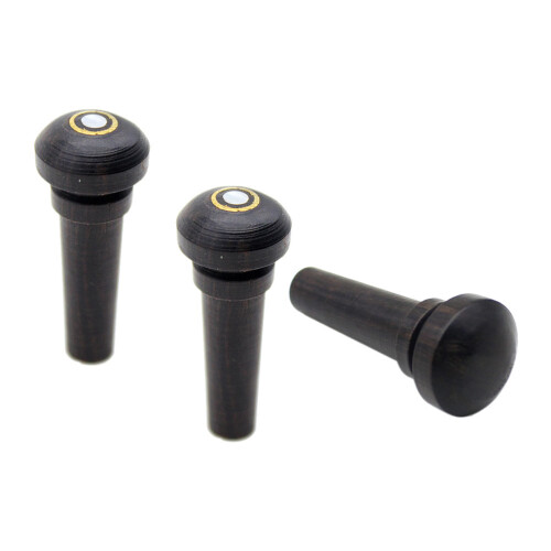 3Pièces Pièces Détachées Violon Noir Chevilles Queue Ébène Qualité