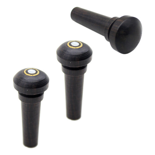 3Pièces Pièces Détachées Violon Noir Chevilles Queue Ébène Qualité 2