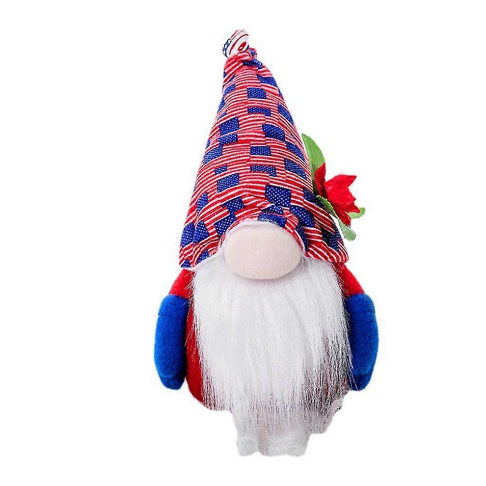 (As Show, A) Patriotic Gnome Flower Veterans Day Tomte For 4Th Of July Gift Handmade Elf Scandinavian Household Ornaments 5213747861994