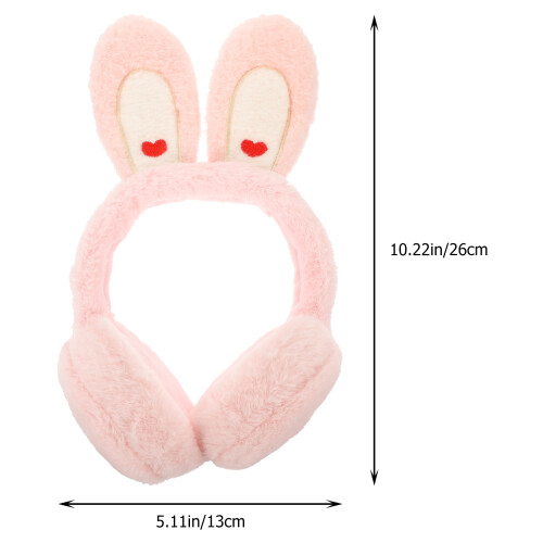 1Pc Pink Plush Ear Protector for Children Foldable Warm Ear Covers 1