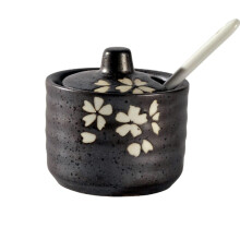 Sugar Bowl with Lid Japanese Ceramic 70ML Mini Sugar Container for Coffee Bar Countertop