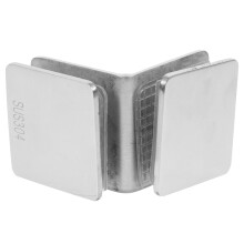 Glas Klem 304 Rvs Met Rubber Buiten Gebruik Zilverkleurig