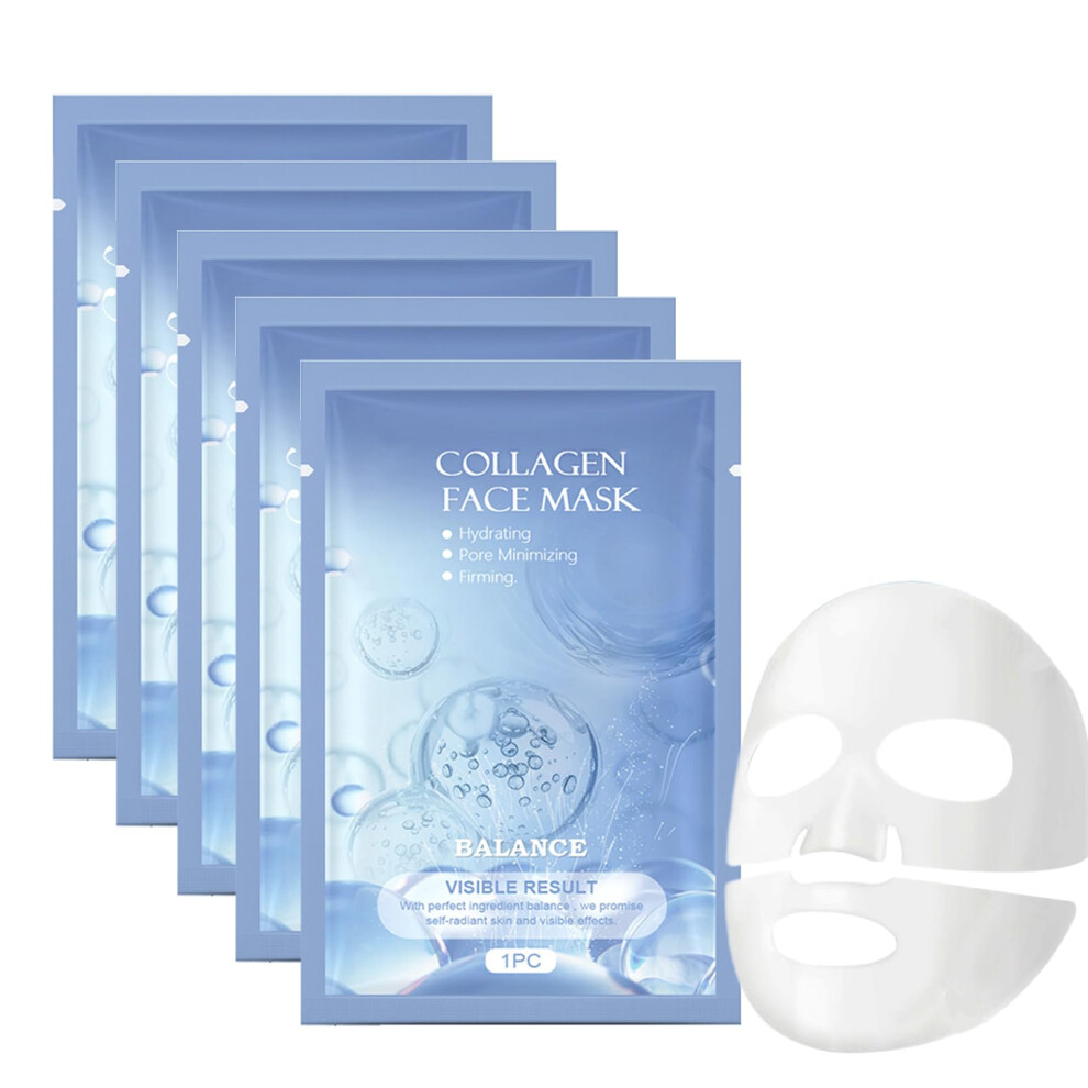 Deep Collagen Face Mask 5PCS, Overnight Hydrating Mask for Anti Wrinkle Firming and Deep Hydration Boost