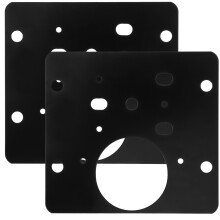 2Pcs Strong Black Hinge Repair Plates for Furniture Door Installation