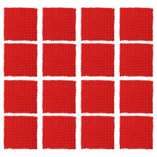 20Pcs Red Cross-Stitch Cloth Durable DIY Sewing Fabric for Embroidery