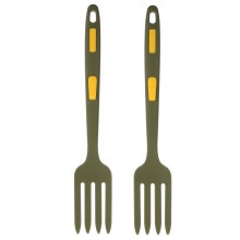 2Pcs Ergonomic Silicone Forks Multi-Function Dinner Forks For Home Use