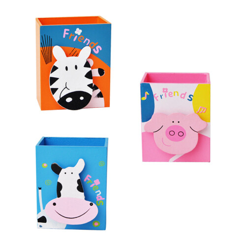 3Stk Multifunktionaler Stiftehalter Mit Tiermotiven Bunt