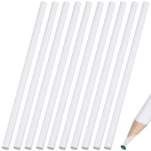 10St Witte Bamboe Dotting Pen Voor Nail Art Met Metaalpunt Rhinestones