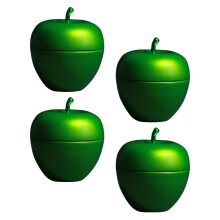 4Pcs Green Iron Art Tea Container Sealed Tea Leaf Storage for Home