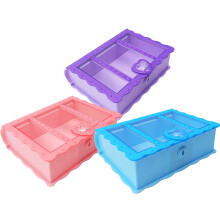 3St Kleurrijke Plastic Bewaardoos Met Slot Creatieve Boekvorm