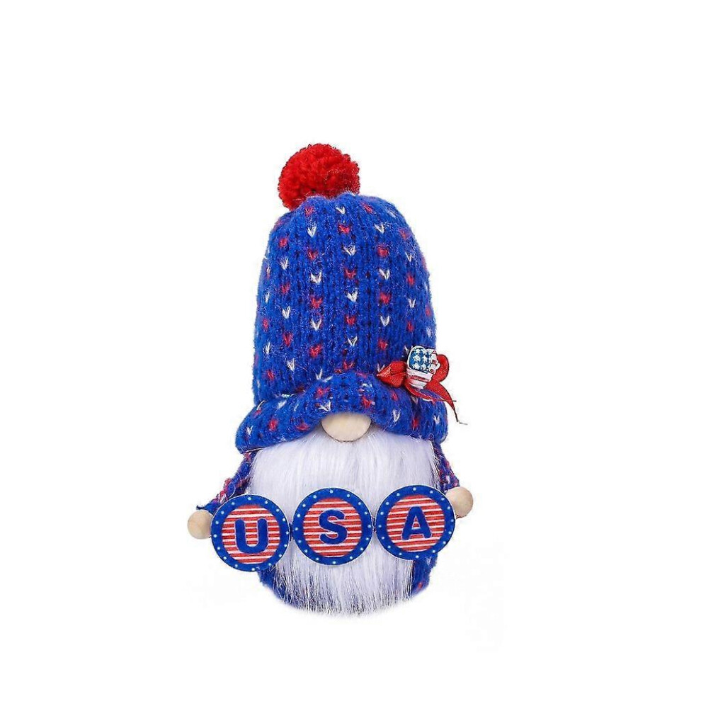 (As Show, A) Independence Hat Gnome Knitted Hat Ornaments Decorative Decoration 5213747808500