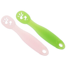 2St Baby Lepels Silicone Training Zachte Handgreep Kleurrijk