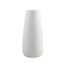 Minimalist White Ceramic Vase Decorative Accent for Home Or Office