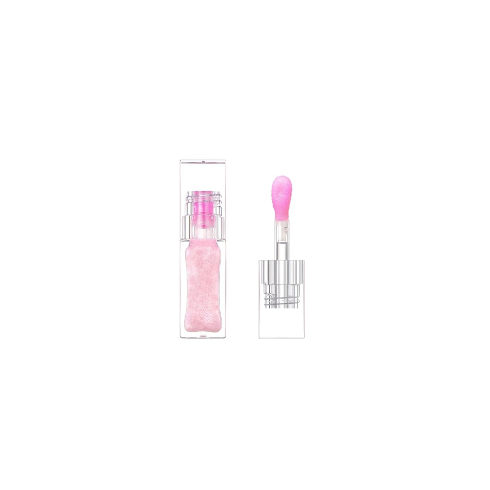 Color Changing Hydrating Lip Oil Gloss with Plumping Glow and Big Brush, NonSticky Long Lasting