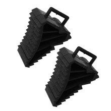 2Pcs Heavy Duty Black Wheel Chocks for Car Tire Anti-Slip Pad