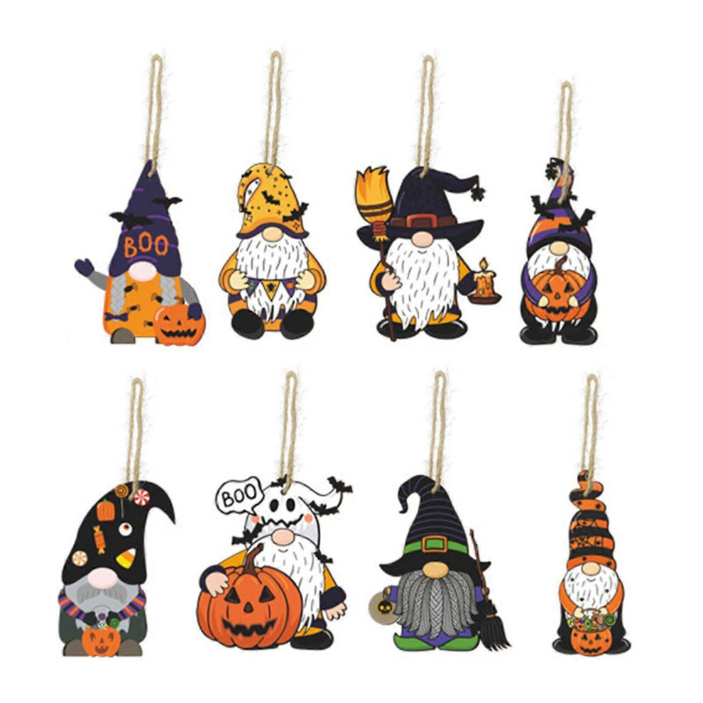 (As Show, Mz101) Halloween Pendants Hanging Hemp Rope Witch Ornament Art Crafts Supplies 5213747890093
