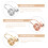 6 pièces boucles d'oreilles perçage, créoles à 7