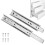 2 Pcs Locking Drawer Slides Heavy Duty Full Extension Silver 1