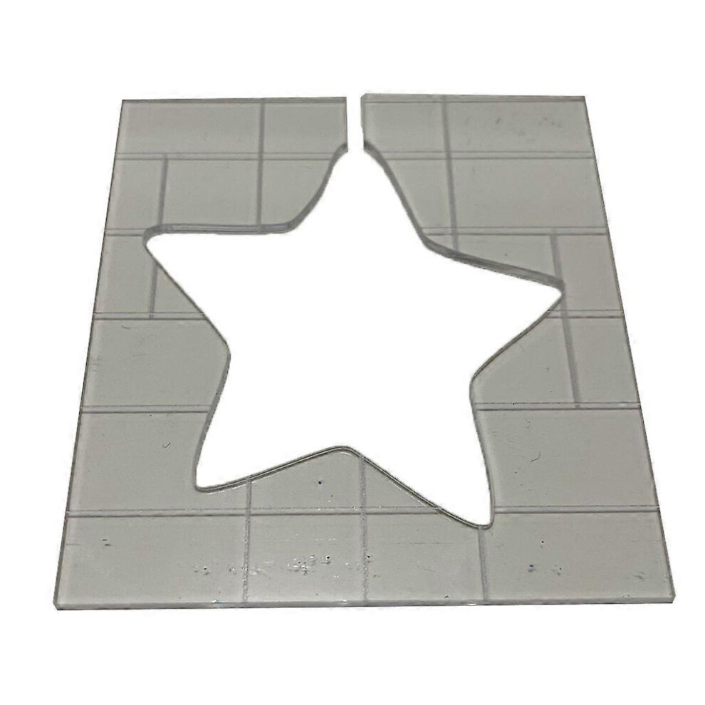 (As Show, 4) Christmas Acrylic Template Cute Xmas Sock Bell Star Mold Quilting Ruler Stencil 5213747890703