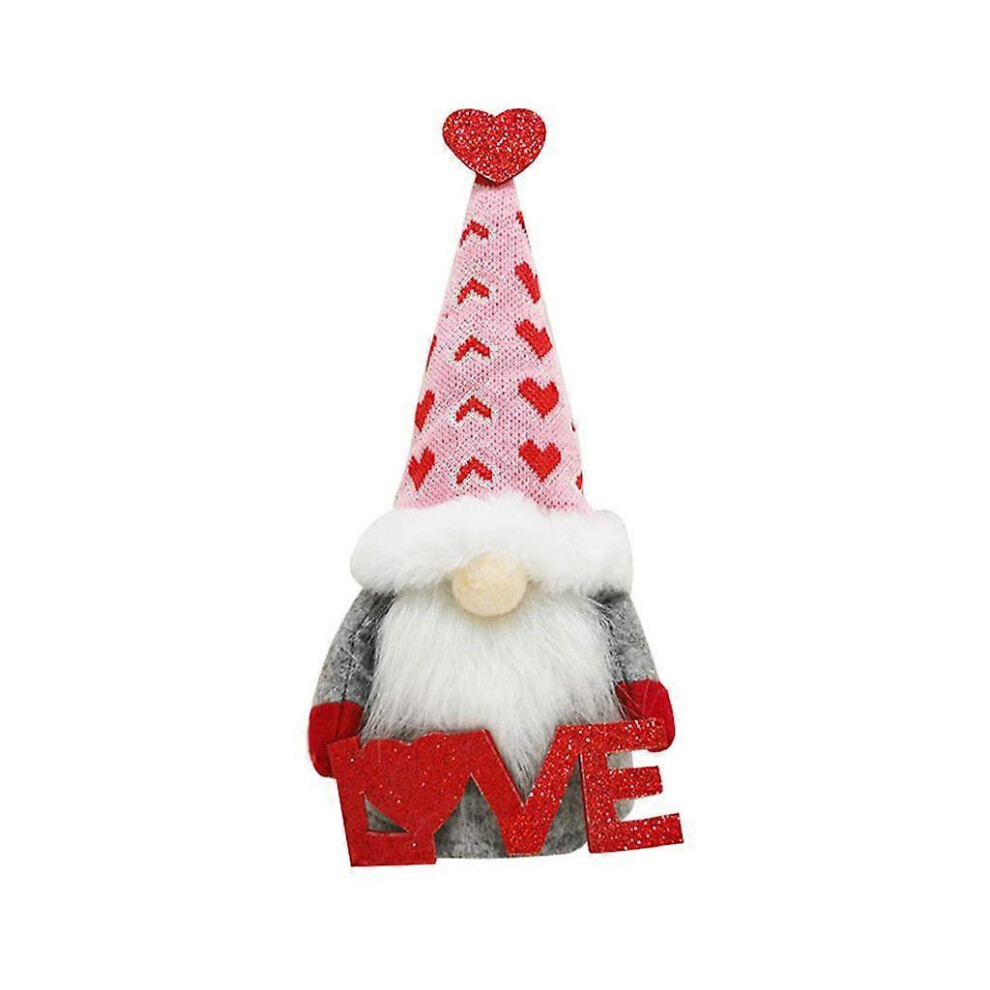 (As Show, A) Valentine Gnome Couple Love Tomte Elf Dwarf Nisse Scandinavian Santa Ornaments Valentine's Day Gift Kitchen Tiered Tray Decorations 5213747885198