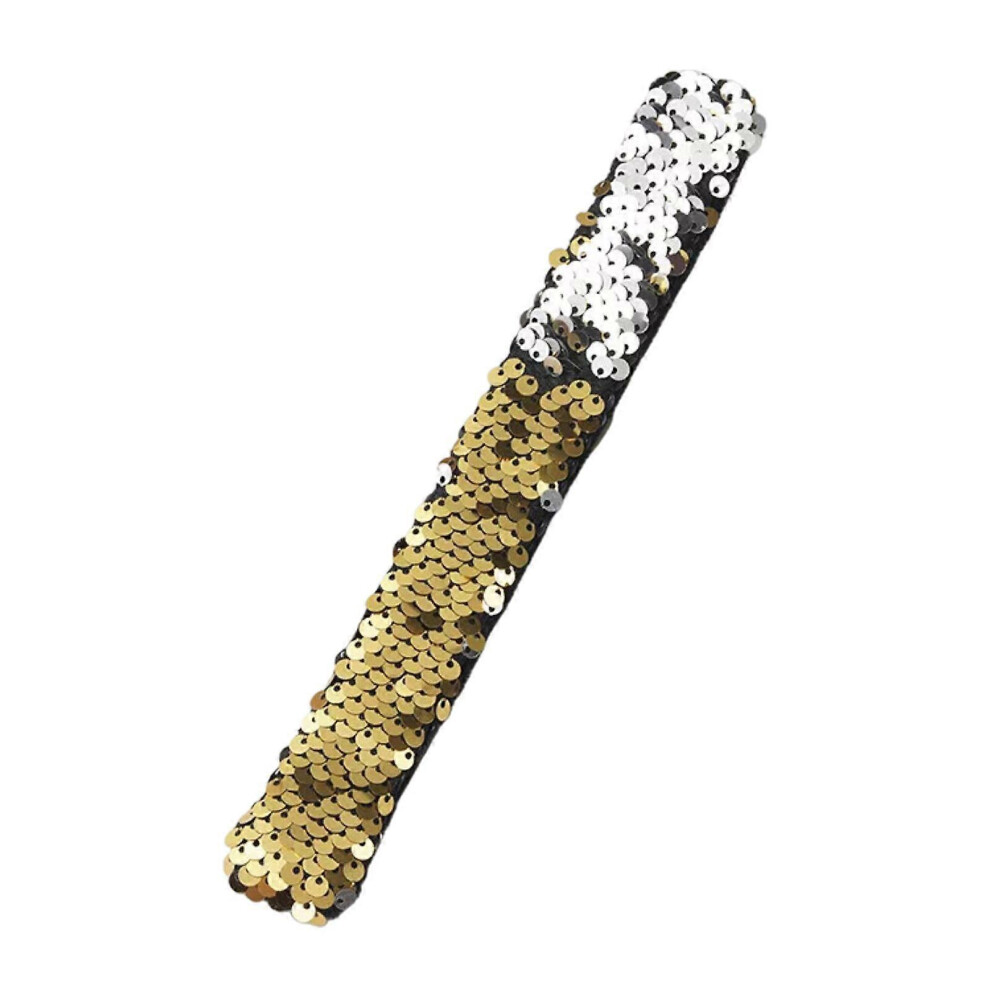 (As Show, Silver Blue) Colorful Sparkling Mermaid Slap Bracelet Kids Boys Girls Birthday Holiday 5213747859427