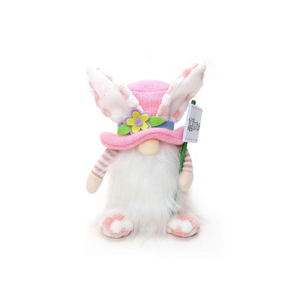 (As Show, One Size) Easter Bunny Gnome Plush Scandinavian Tomte Elf Decorations Rabbit With Carrot Ornaments Swedish Tomte Dwarf Figurines Table Decor 3364096790762