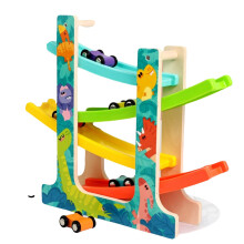 Wooden Race Track Toy with Speed Gliding Ramp and EcoFriendly Design for Kids 36