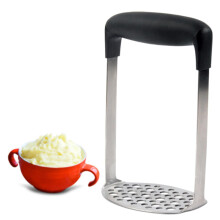 Stainless Steel Potato Ricer and Garlic Press 304 Heavy Duty Masher with Ergonomic NonSlip Grip